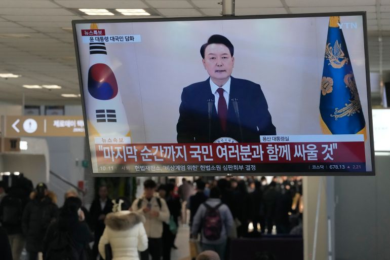 韩国的尹光雄誓言要“战斗到底”，因为韩国的领导人前途未定