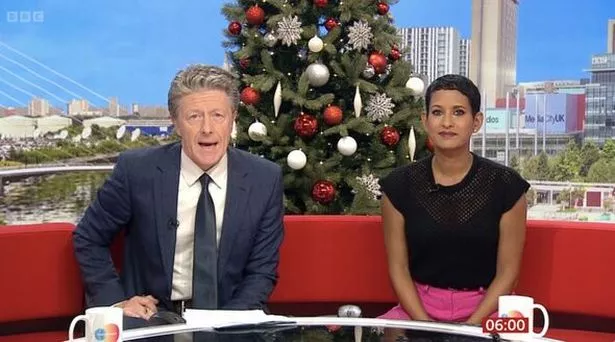 BBC《早餐》节目主持人查理·斯泰特在节目中出现尴尬失误后向搭档道歉