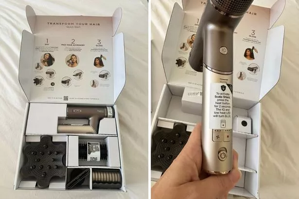 “鲨鱼造型工具可以在几秒钟内把我浓密的头发吹干，现在可以打八五折——这是忙碌妈妈们的必备品。”